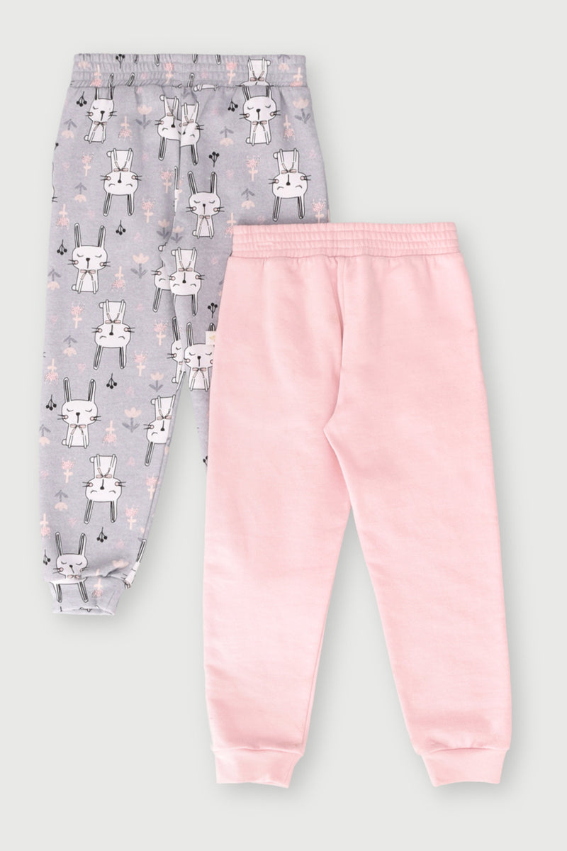 Pre-Girls 2 Pack Bunny Jogger  - Pink