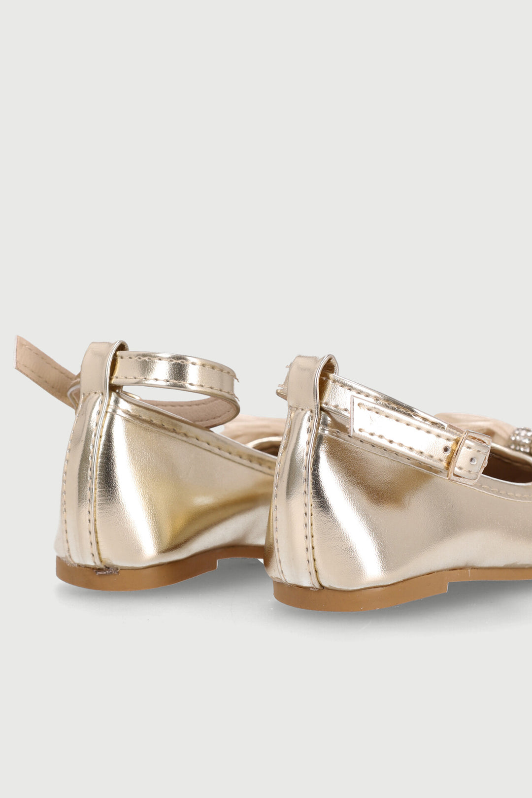 Pre-Girls Gold Bow Occasion Pump - Gold