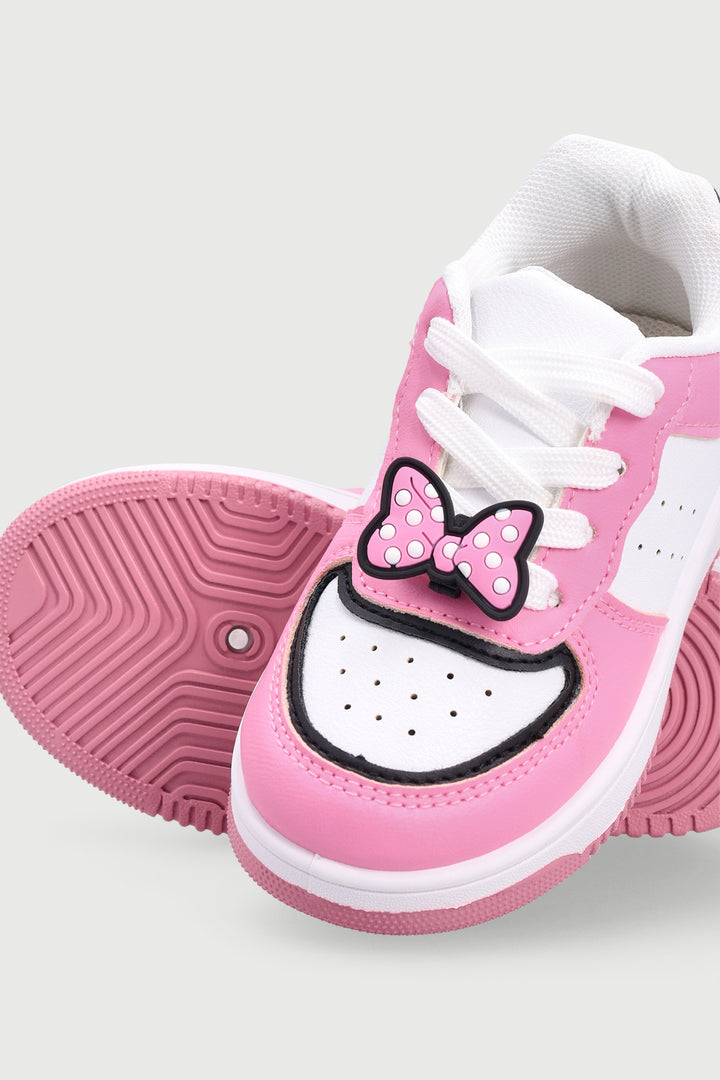 Pre-Girls Court Sneaker - Pink/Black