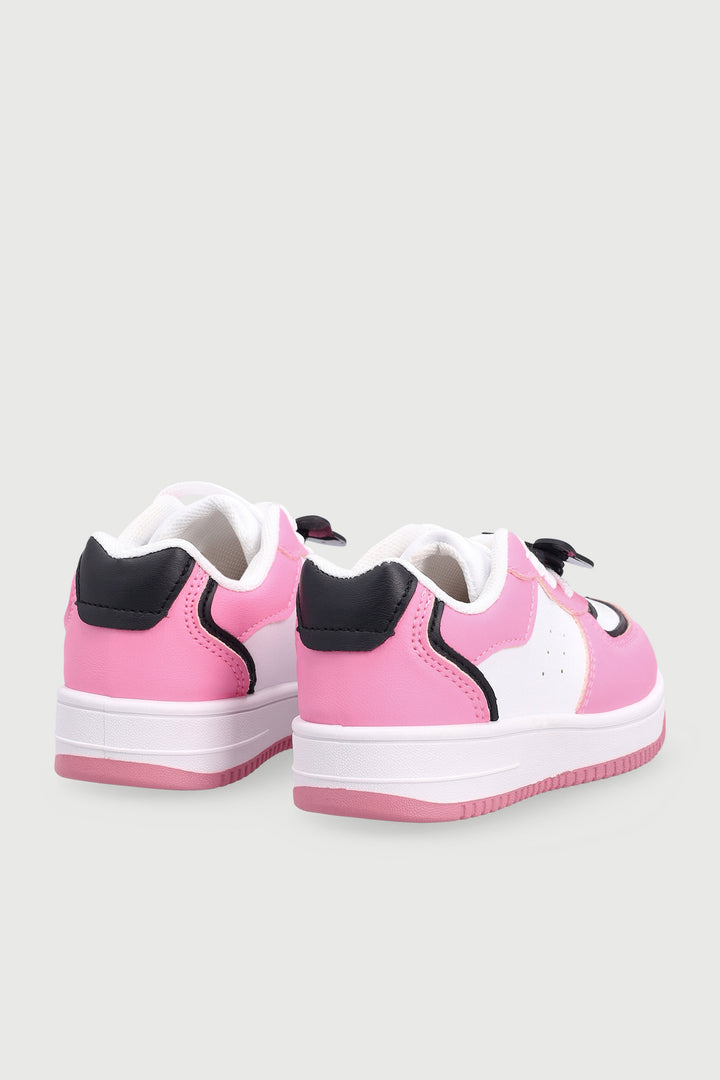 Pre-Girls Court Sneaker - Pink/Black