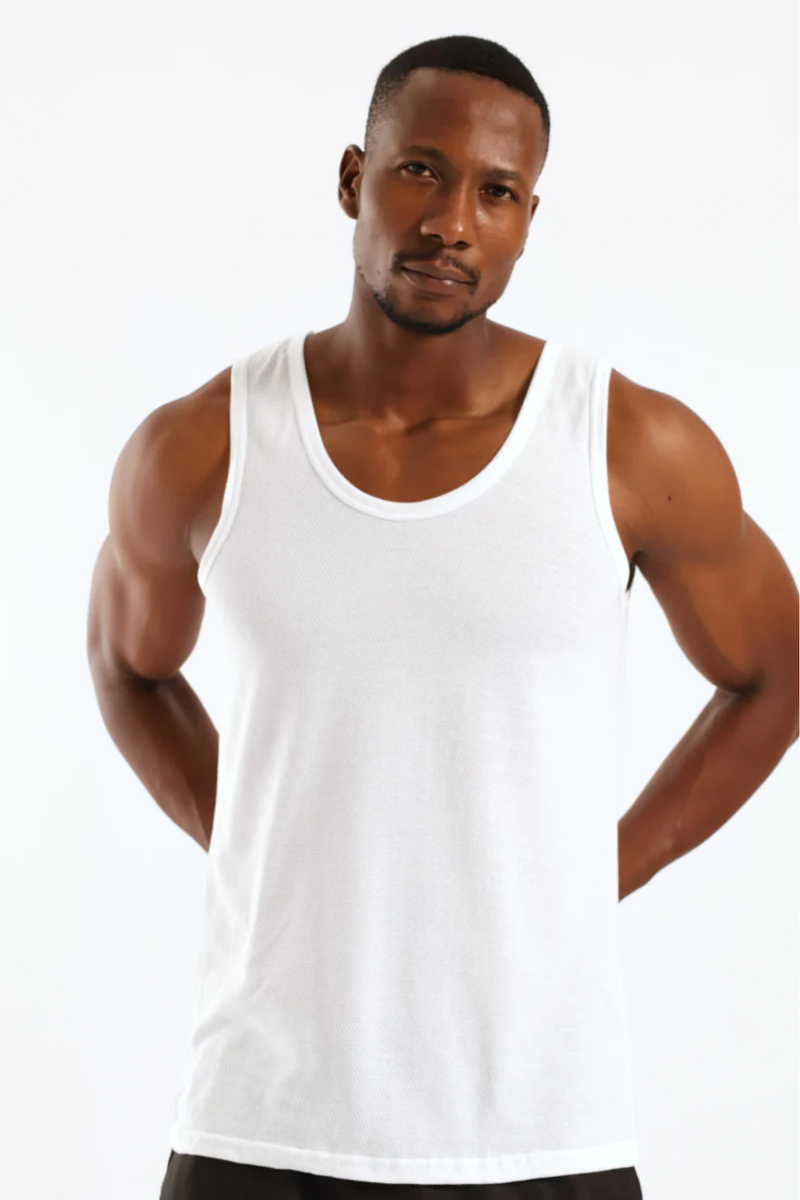 2 Pack Eyelet Vests - Black/White