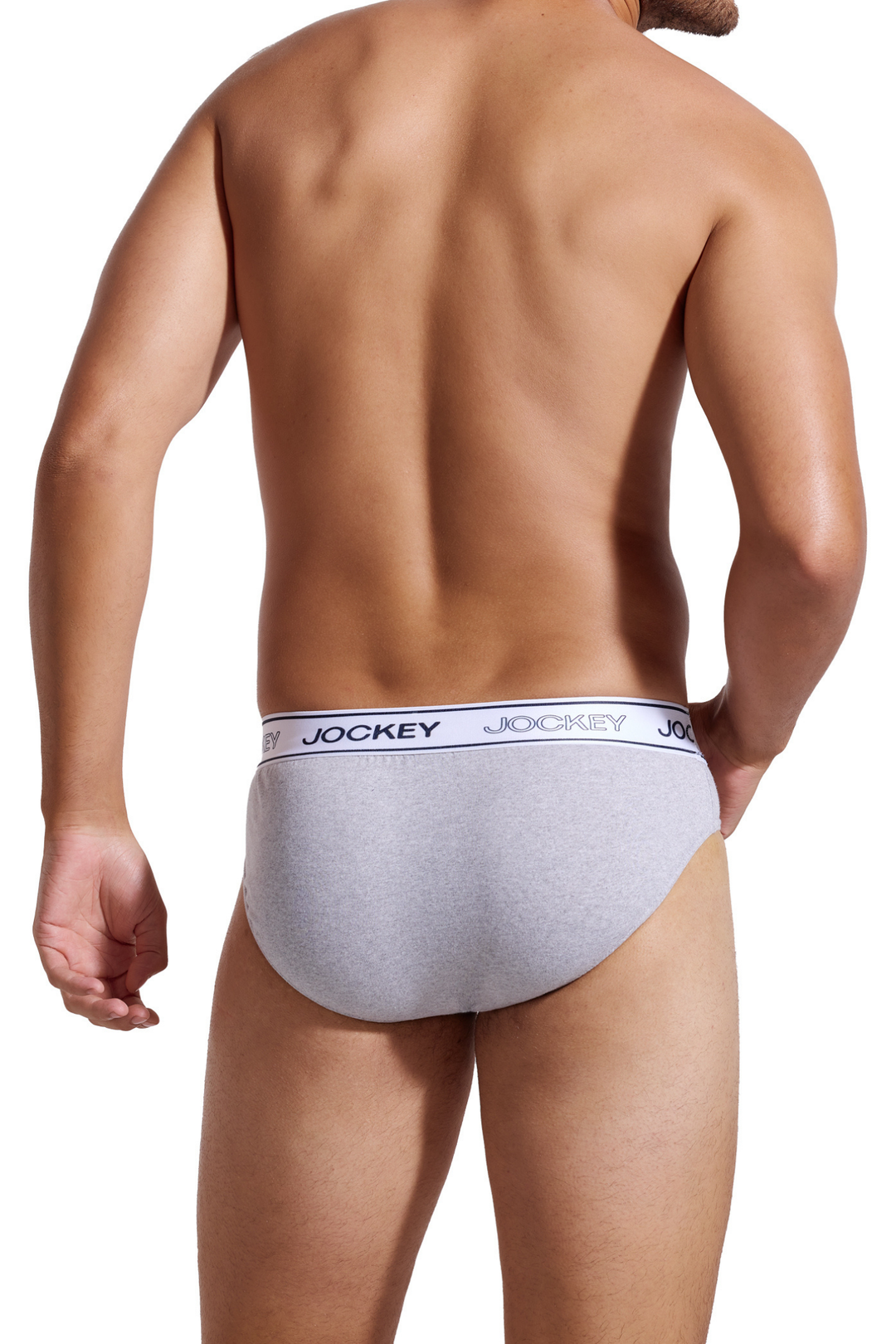 3 Pack Mono Elastic Briefs - Grey/Indigo/Charcoal