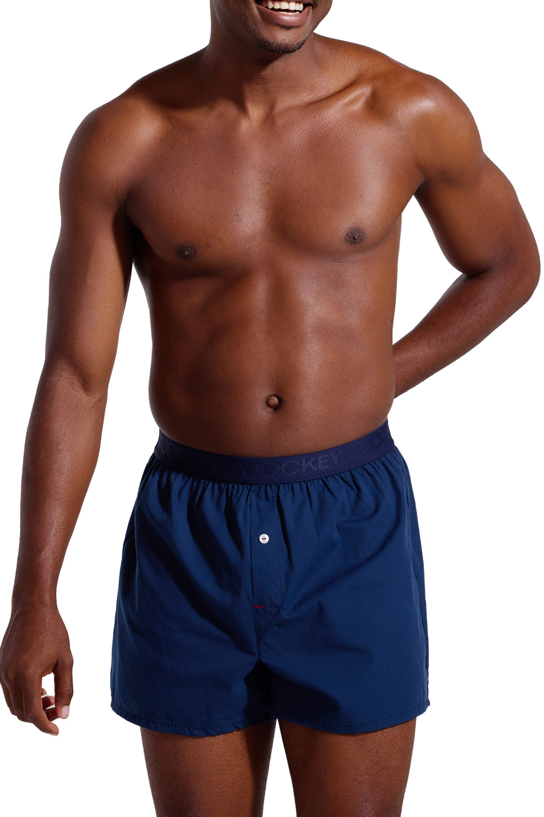 3 Pack Woven Boxers - Blue/Red/Black