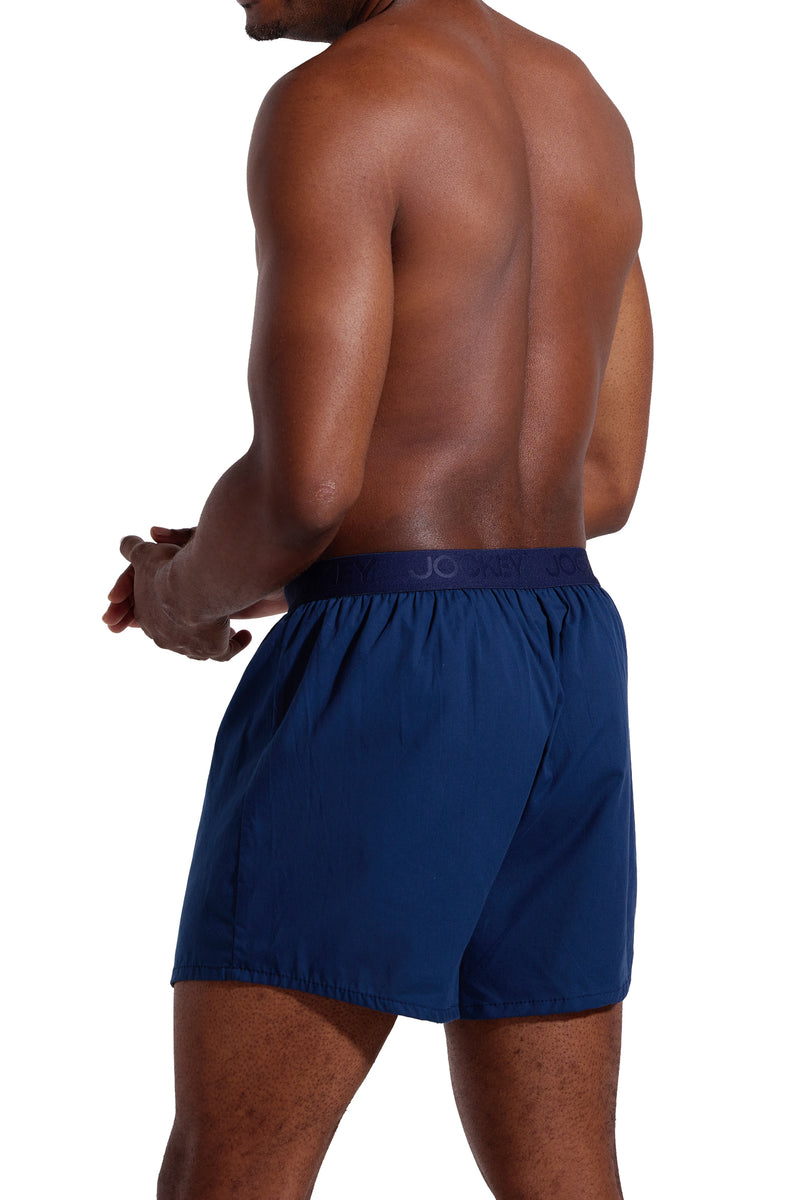 3 Pack Woven Boxers - Blue/Grey