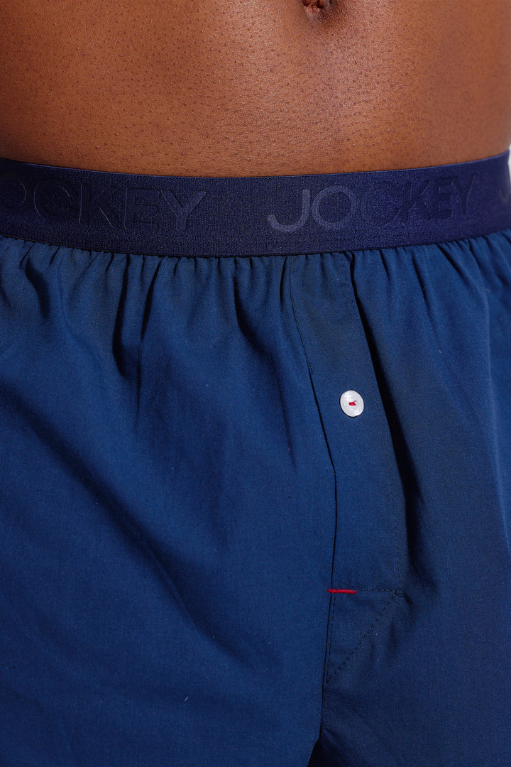 3 Pack Woven Boxers - Blue/Grey