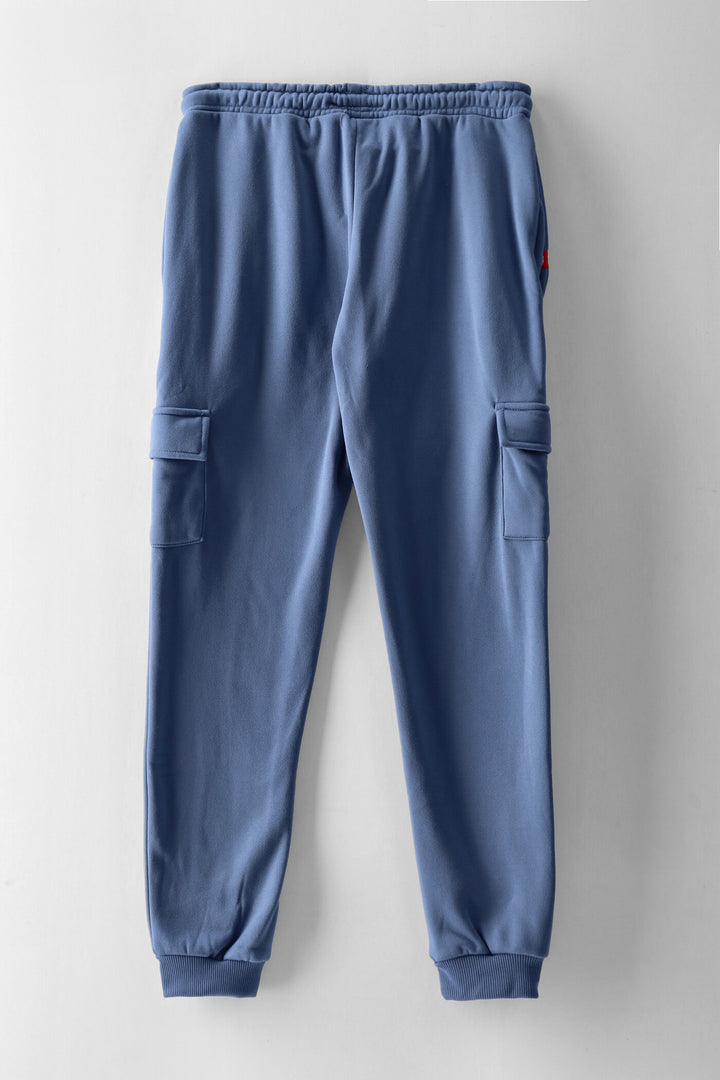 Boys Cargo Fleece Jogger - Blue