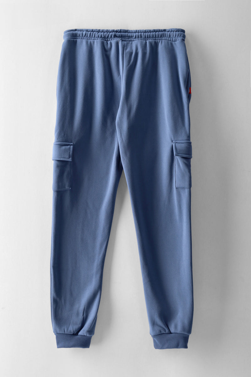 Boys Cargo Fleece Jogger - Blue