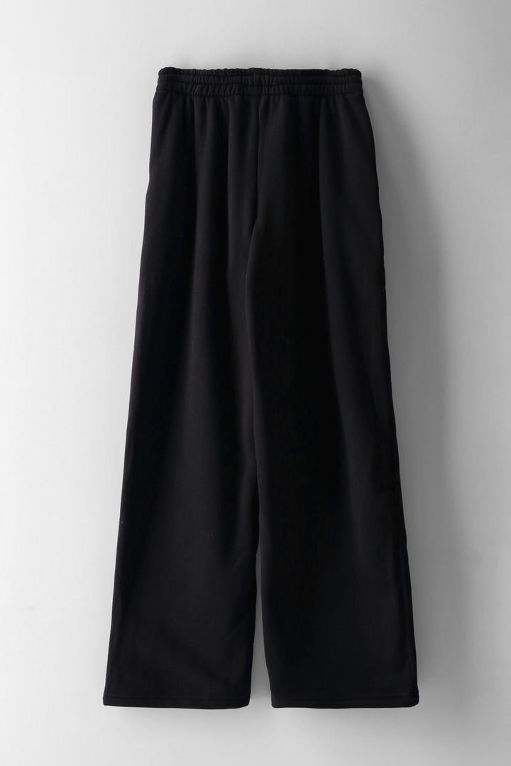 Boys Wide Leg Fleece Pant - Black
