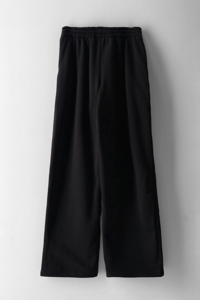 Boys Wide Leg Fleece Pant - Black