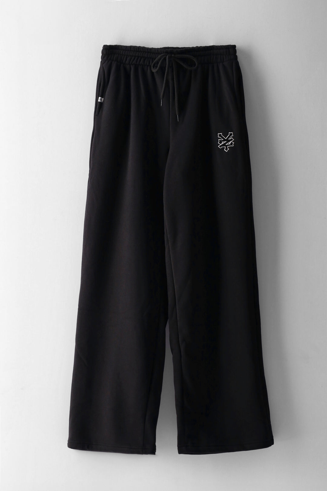 Boys Wide Leg Fleece Pant - Black