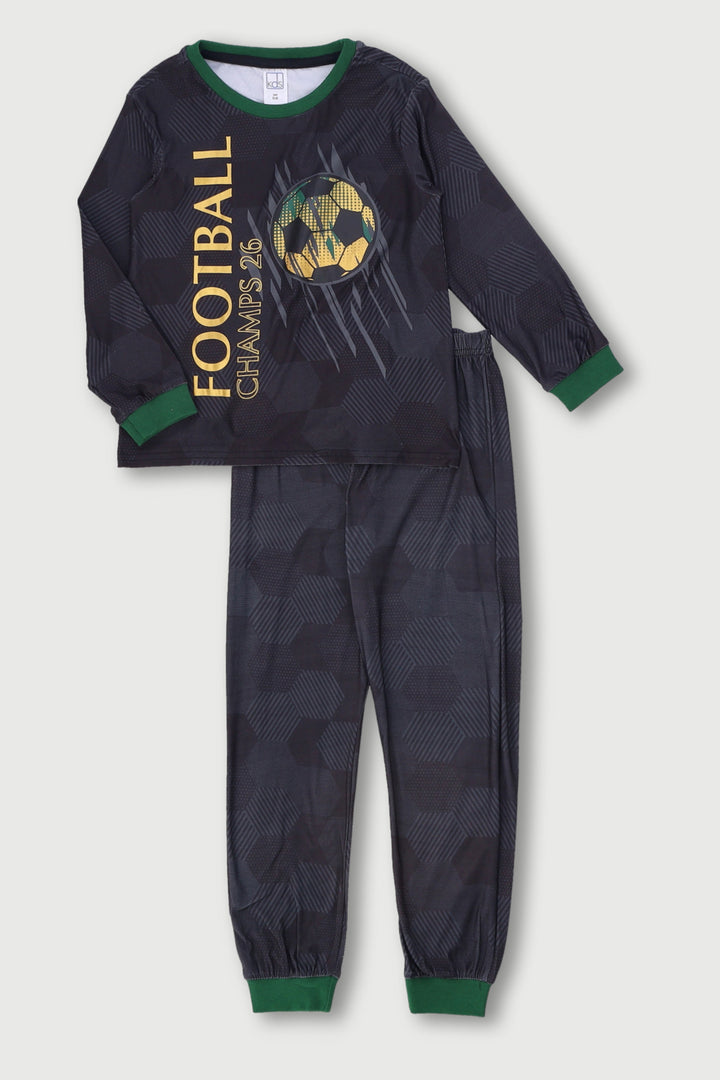 Pre-Boys Soccer World Cup Sleep Set - Black