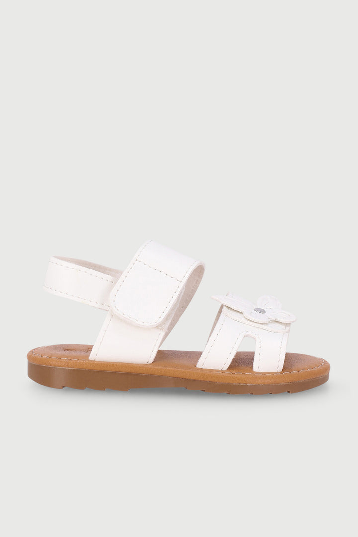 Pre-Girls Butterfly Comfort Sandal - White