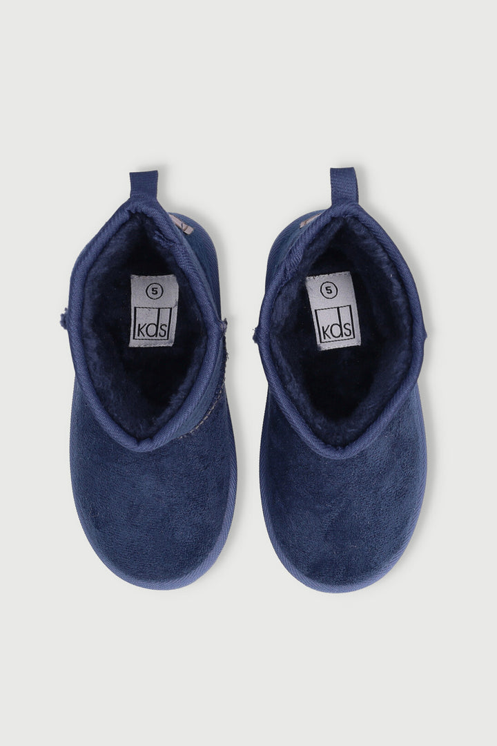 Pre-Boys Slipper Boot - Navy