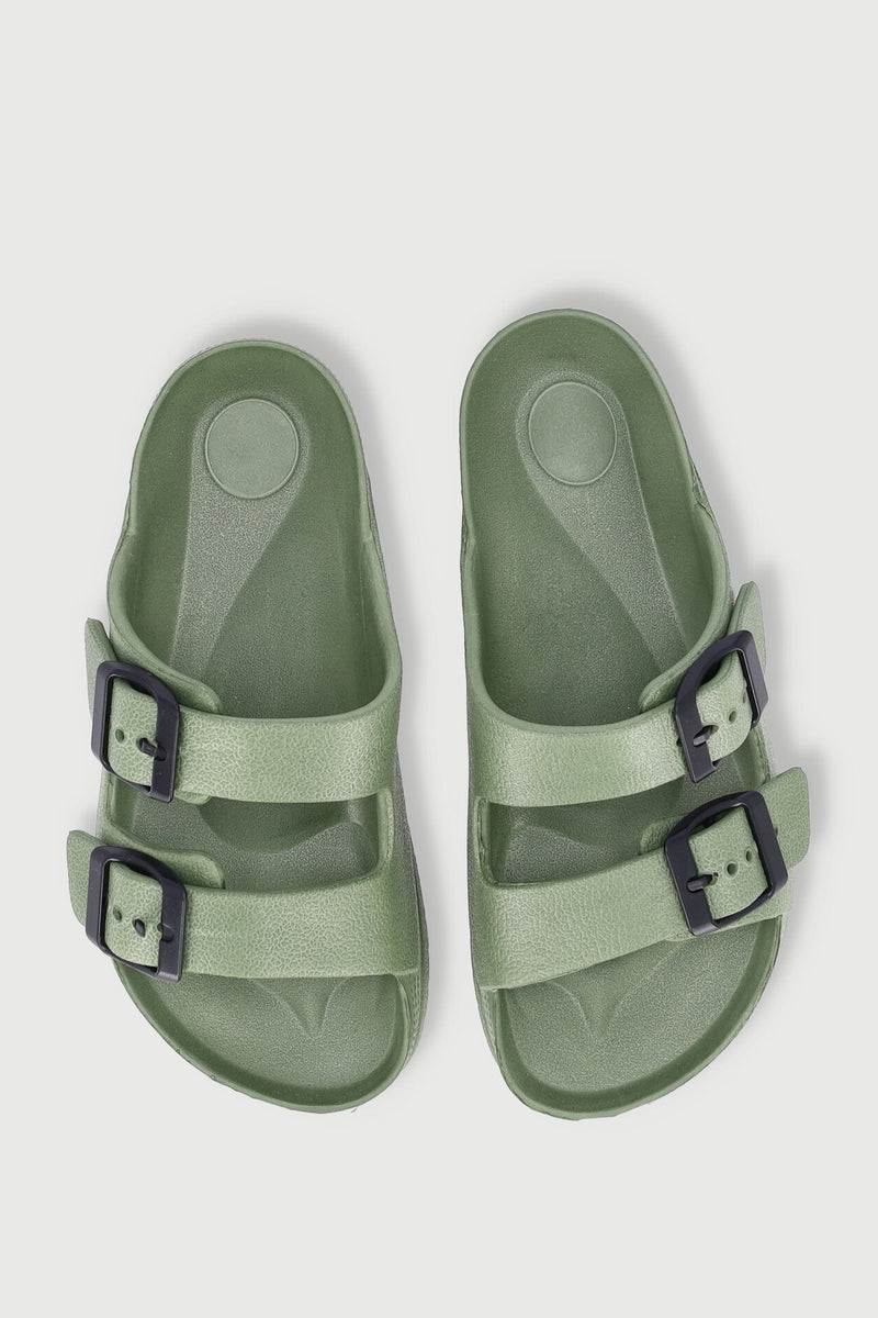 Pre-Boys Moulded Health Sandal - Olive