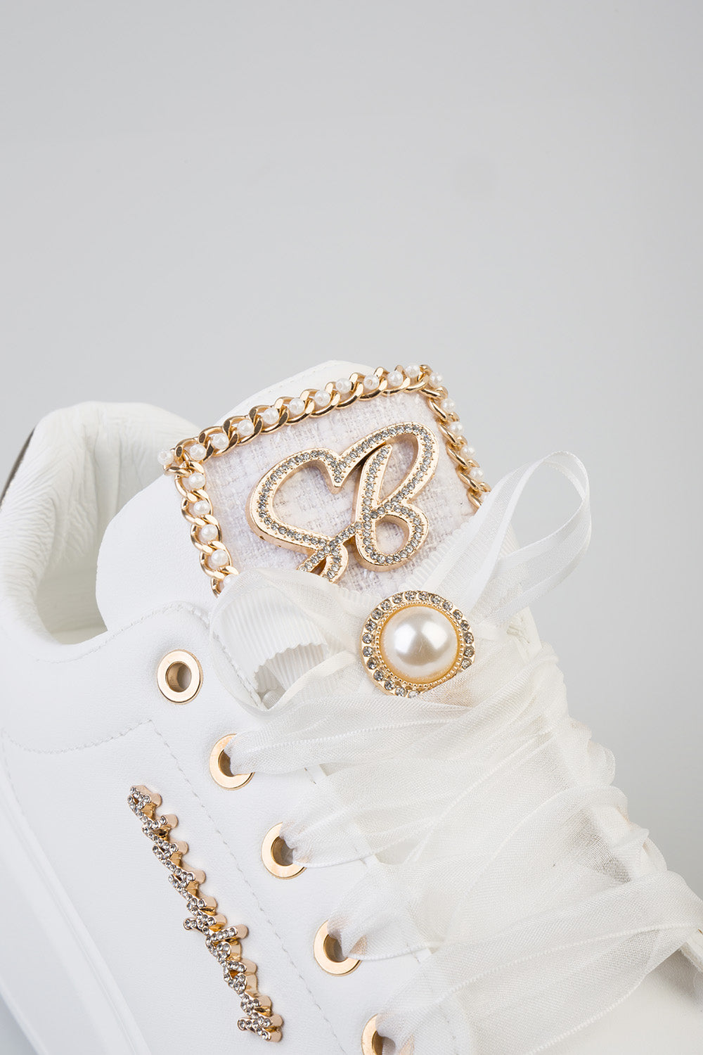 Anita Bow Detail Chunky Sneaker - White
