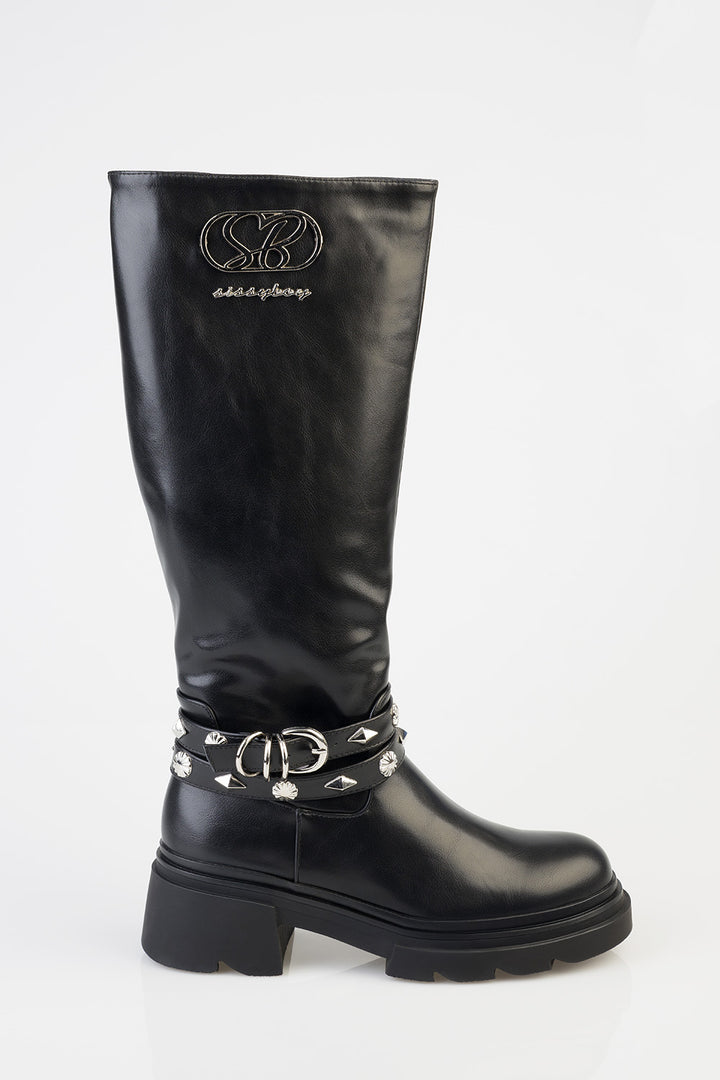 Calbo Mid Calf Boot - Black