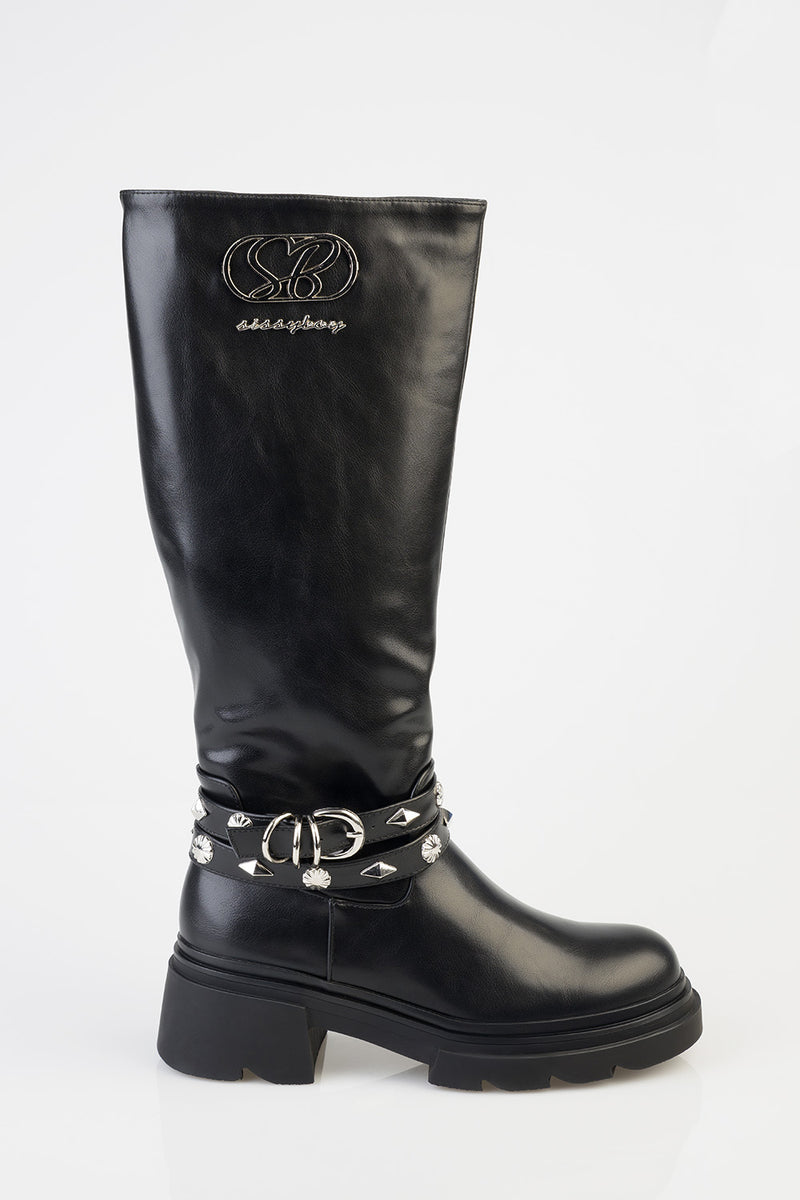 Calbo Mid Calf Boot - Black