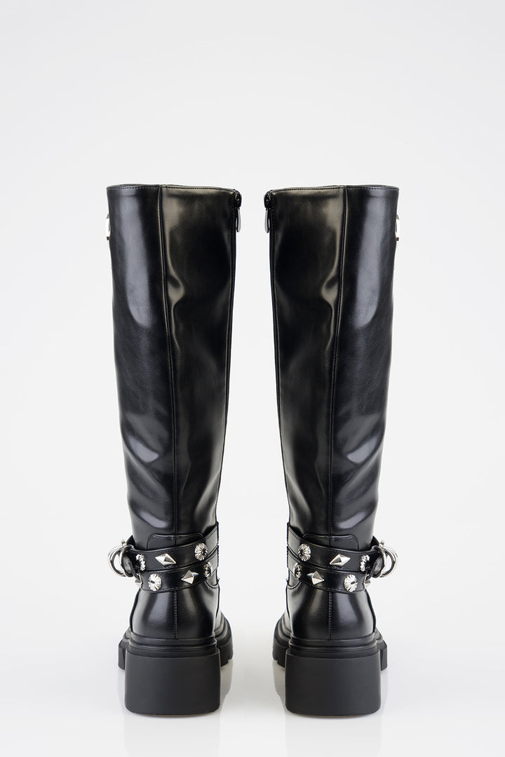 Calbo Mid Calf Boot - Black
