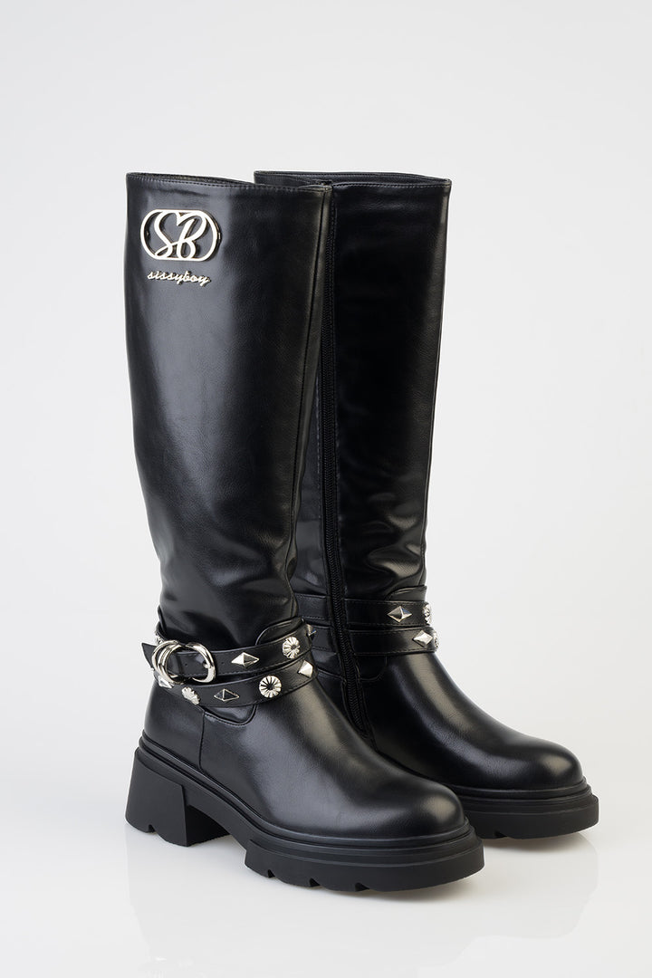Calbo Mid Calf Boot - Black