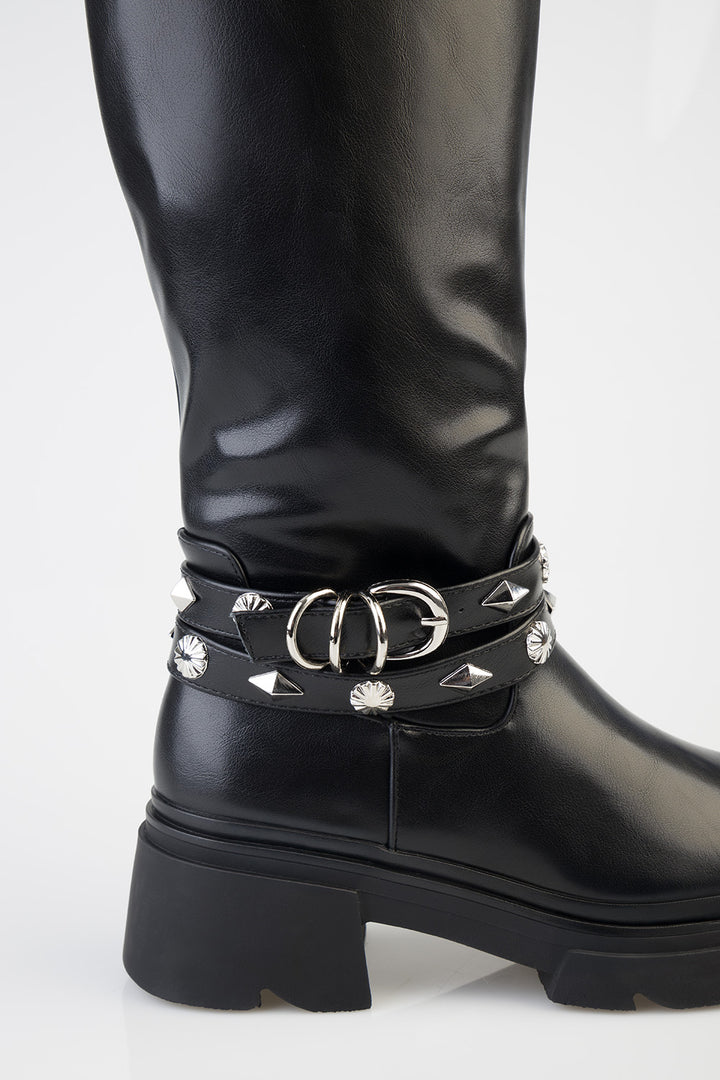 Calbo Mid Calf Boot - Black