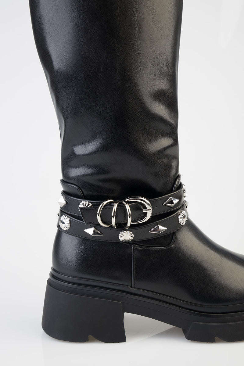 Calbo Mid Calf Boot - Black