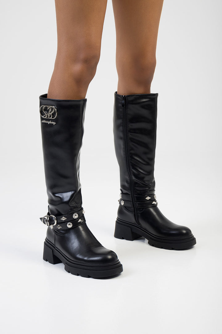 Calbo Mid Calf Boot - Black