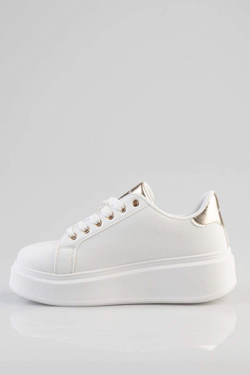 Gemy Bejeweled Chunky Sneaker - White
