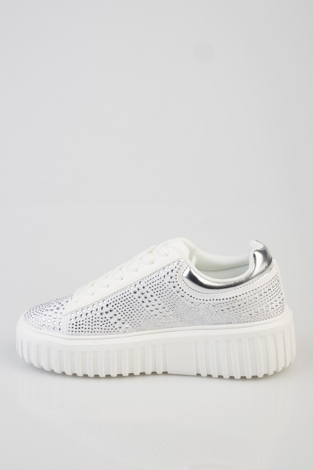 Joeletta Bling Chunky Sneaker - White