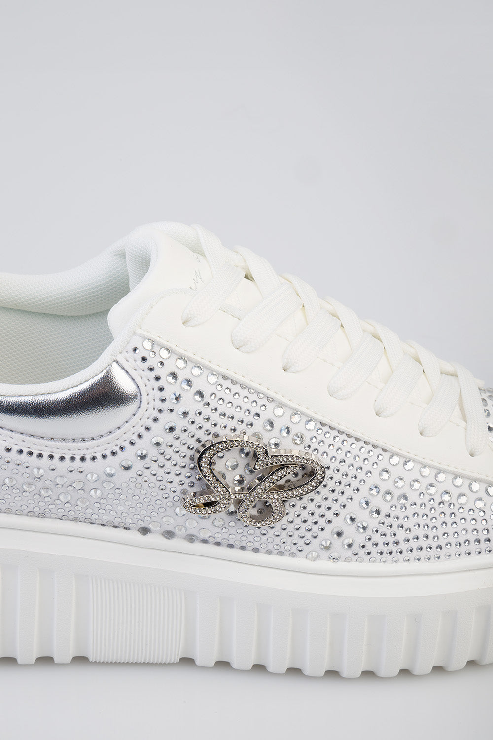 Joeletta Bling Chunky Sneaker - White