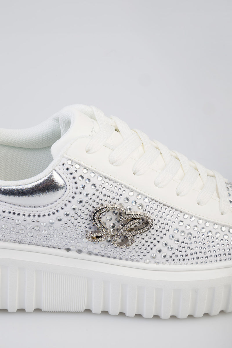 Joeletta Bling Chunky Sneaker - White