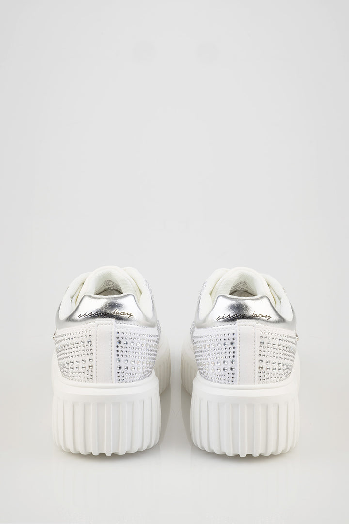 Joeletta Bling Chunky Sneaker - White