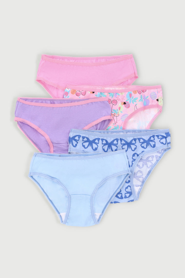 Pre-Girls 5 Pack Butterfly Panties - Multi