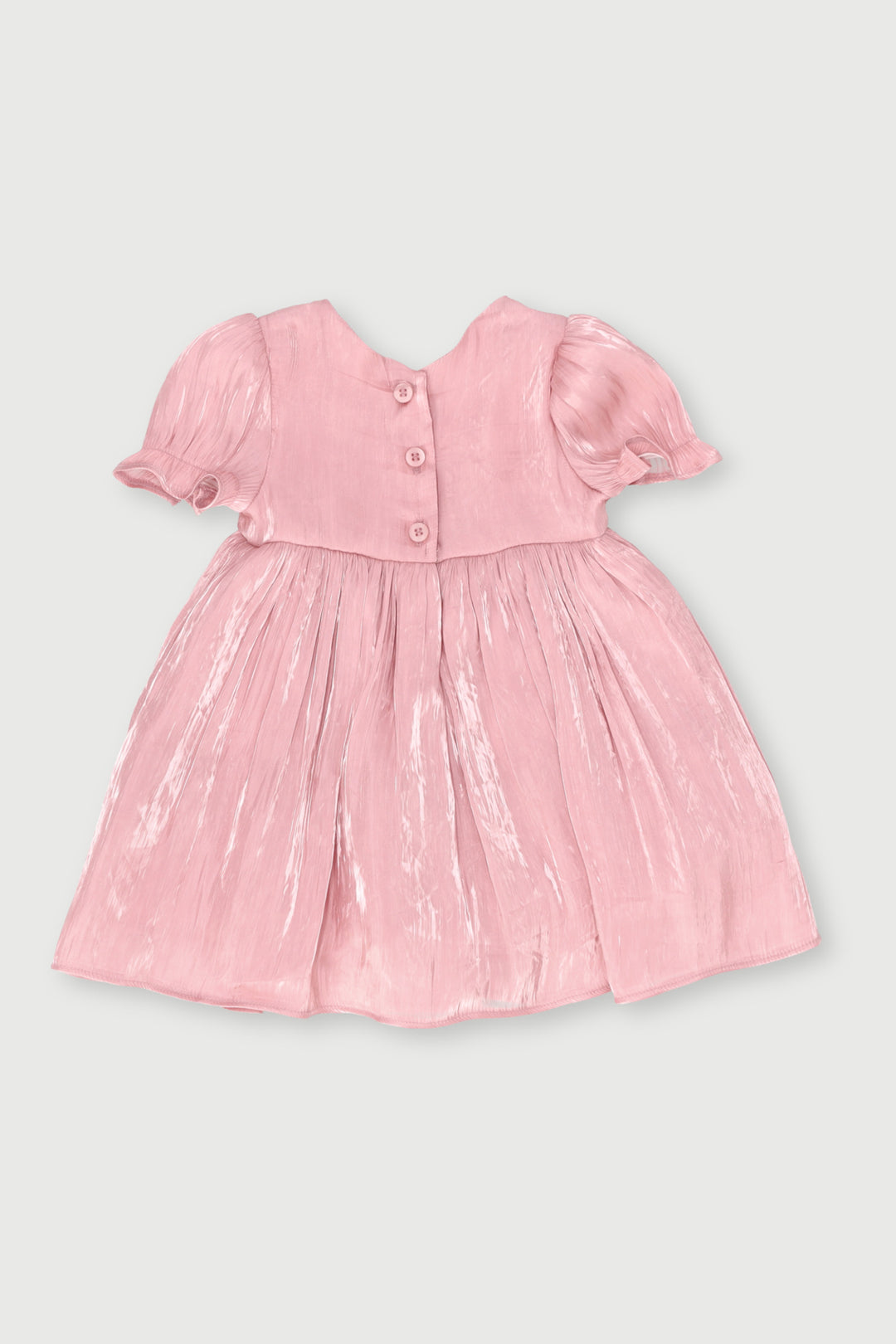 Keedo Baby Girls Chiffon Satin Dress - Dusty Pink