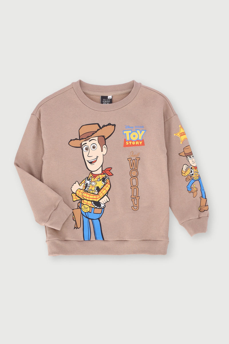 Pre-Boys Toy Story Woody Crew Top - Brown