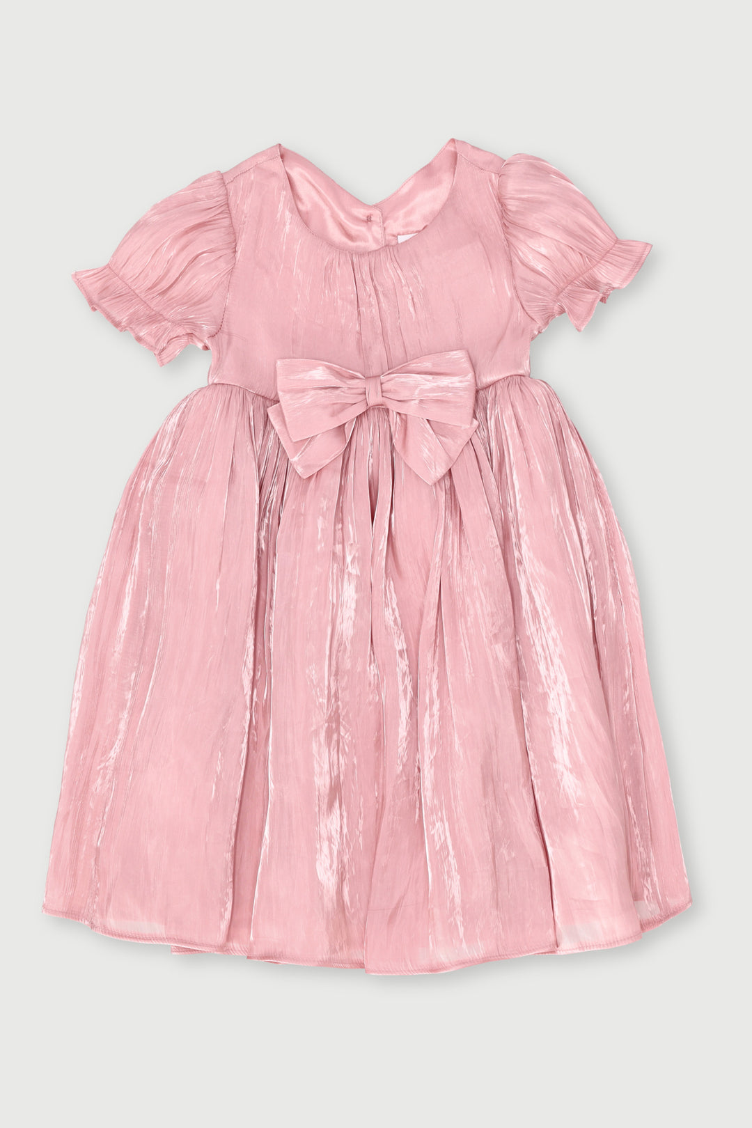 Keedo Girls Chiffon Satin Dress - Dusty Pink