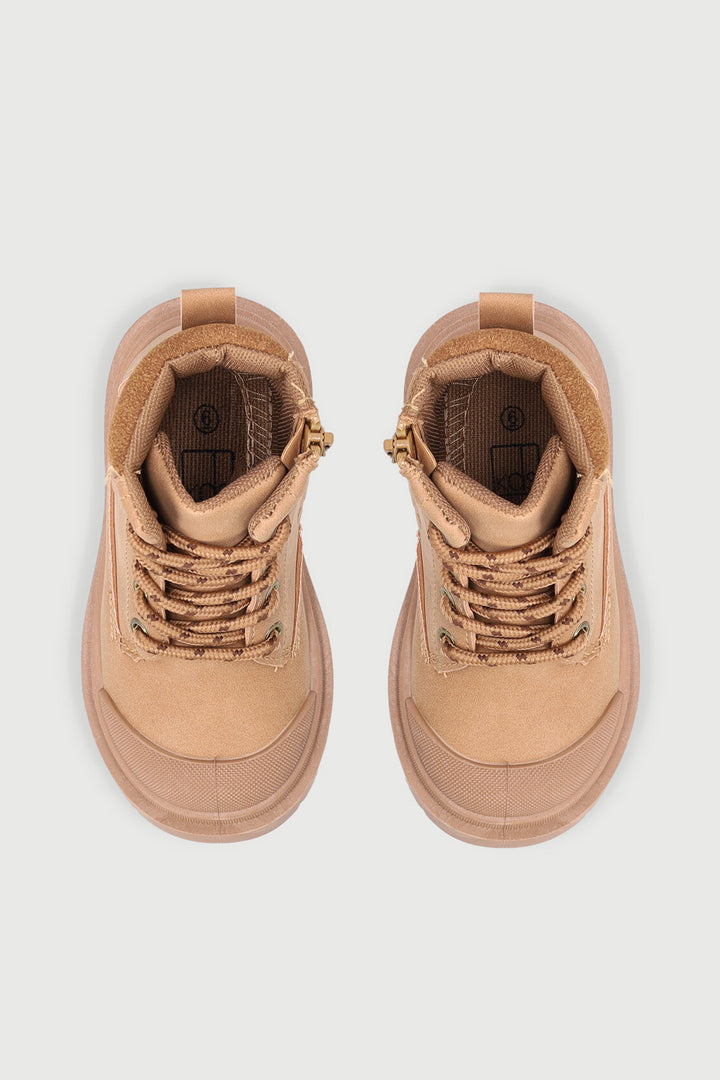 Pre-Boys Toe Cap Hiker Boot - Honey
