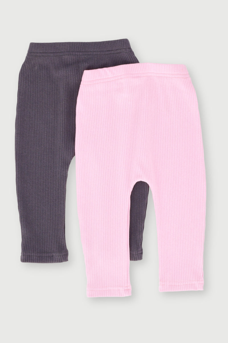 2 Pack Ribbed Leggin  - Light Pink
