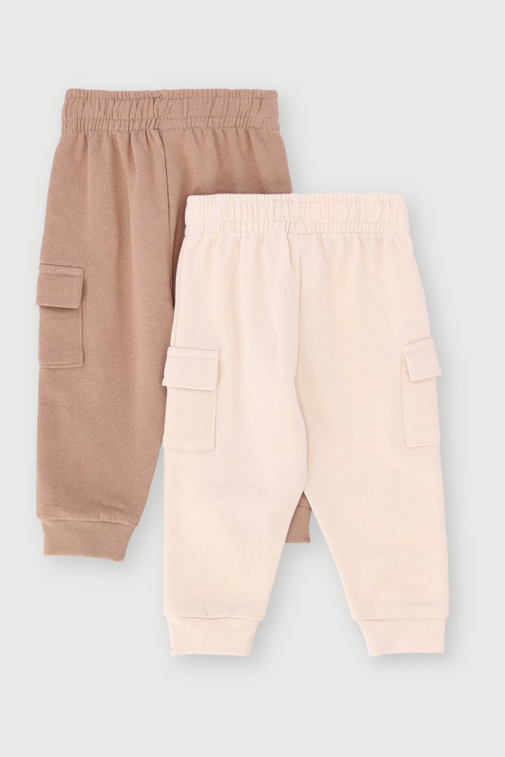 Baby Boys 2 Pack Dino Jogger - Stone