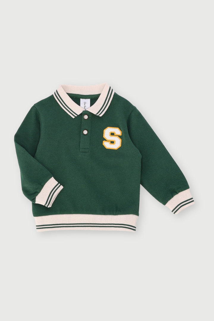 Baby Boys Long Sleeve Golfer - Fatigue