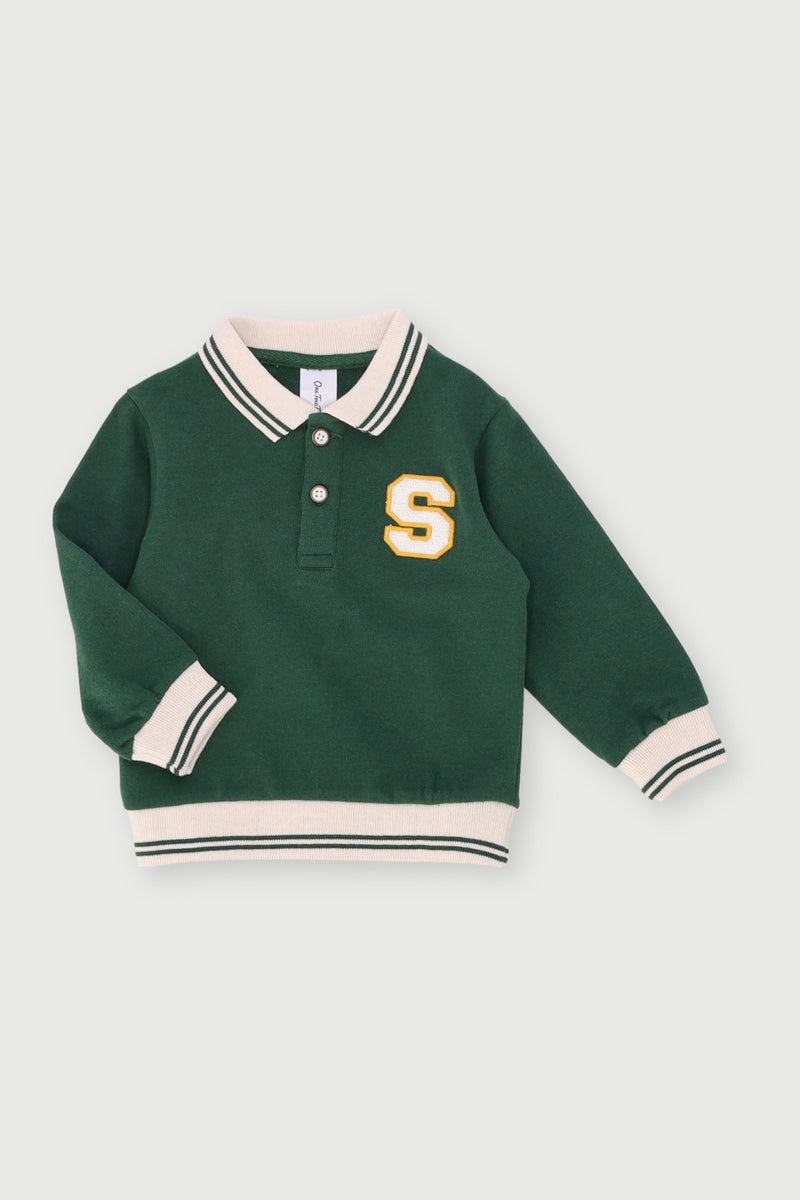 Baby Boys Long Sleeve Golfer - Fatigue