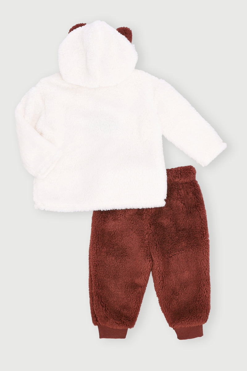Baby Boys 3D Puppy Sherpa Set - Brown