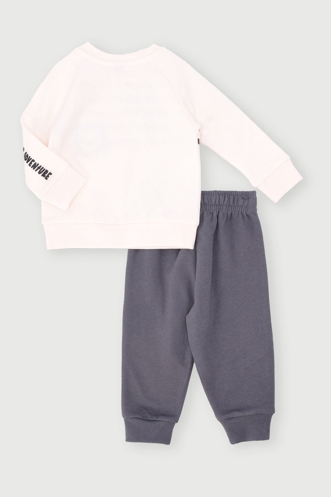 Baby Boys Ready For Adventure Crew Tracksuit - Charcoal