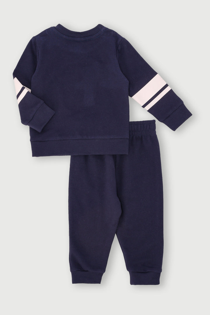 Baby Boys Little Brother Hooded Tracksuit - Navy