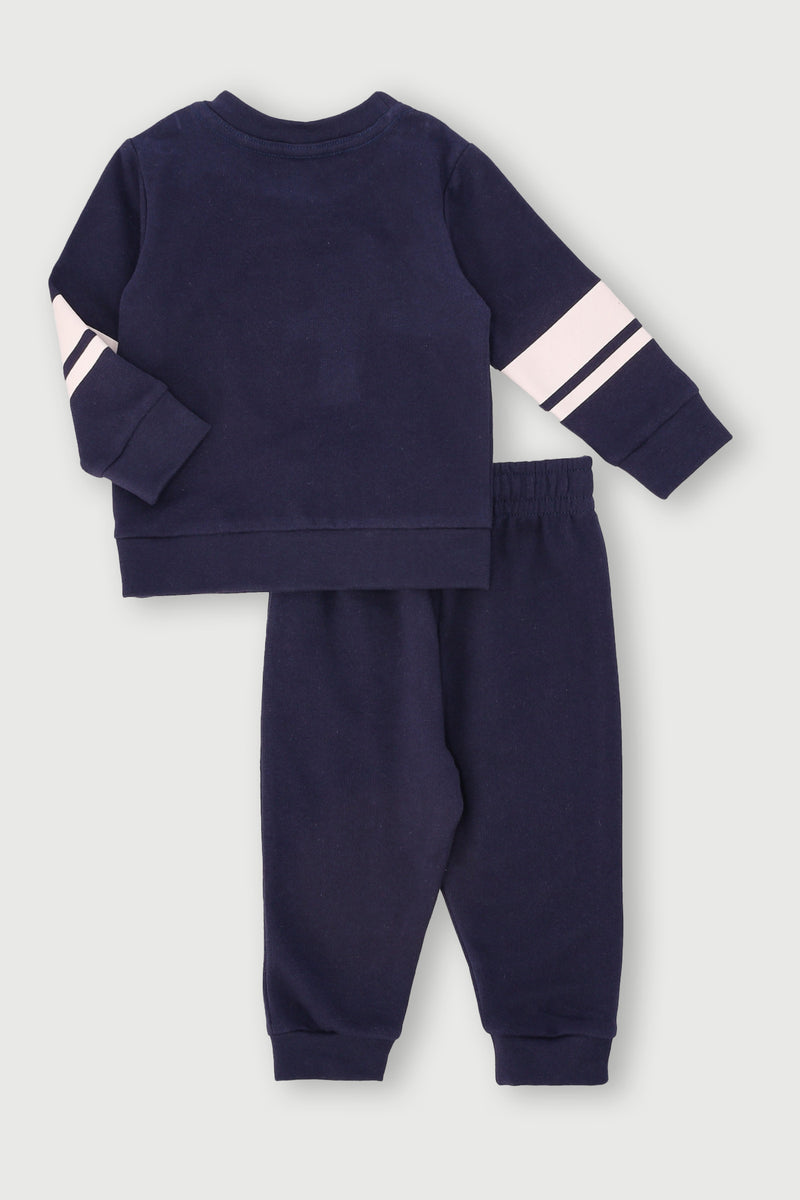 Baby Boys Little Brother Hooded Tracksuit - Navy