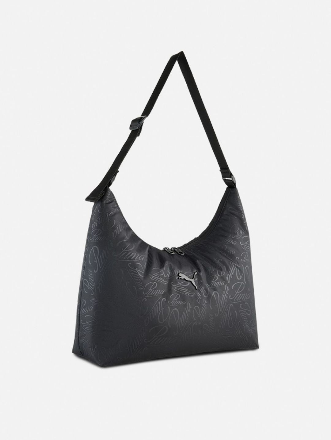 Pop Slouchy Script Hobo Bag - Black
