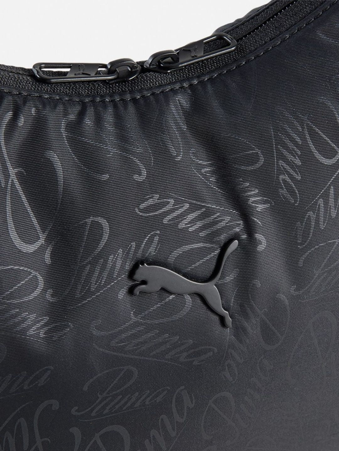 Pop Slouchy Script Hobo Bag - Black