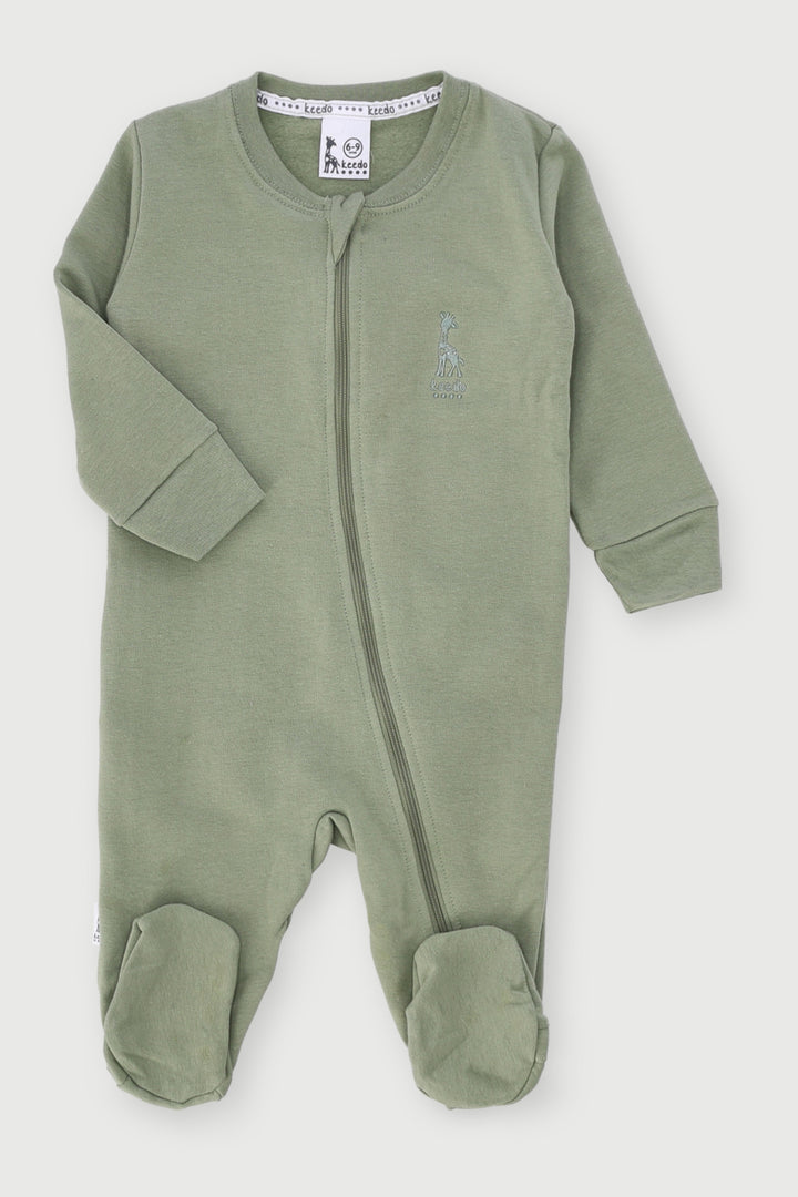 Keedo Baby Boys Core Fleece Sleepsuit - Fatigue