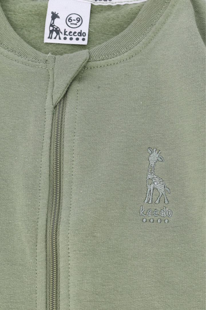 Keedo Baby Boys Core Fleece Sleepsuit - Fatigue