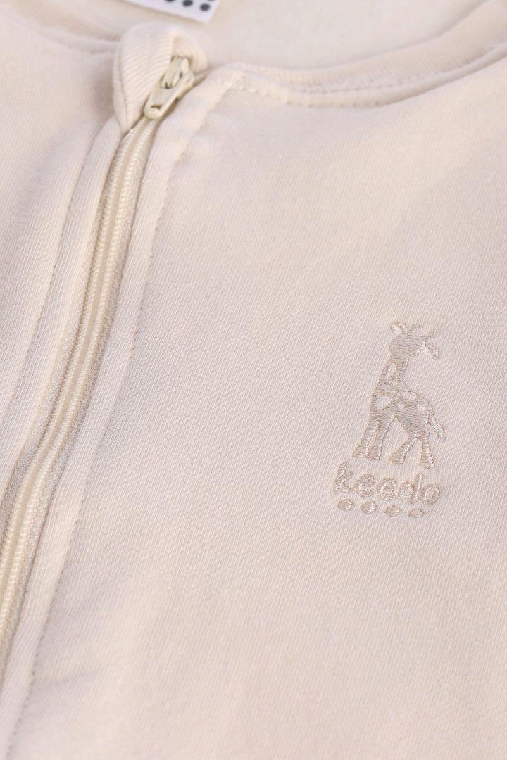 Keedo Baby Girls Core Fleece Sleepsuit - Cream