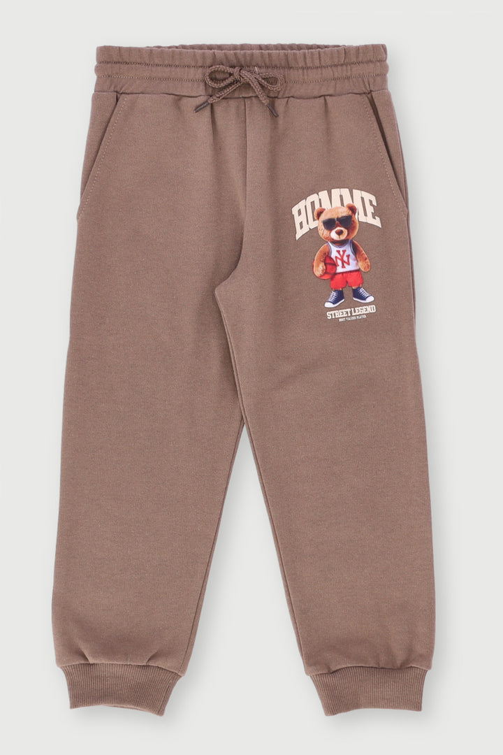 Pre-Boys Basketball Teddy Joggers - Brown